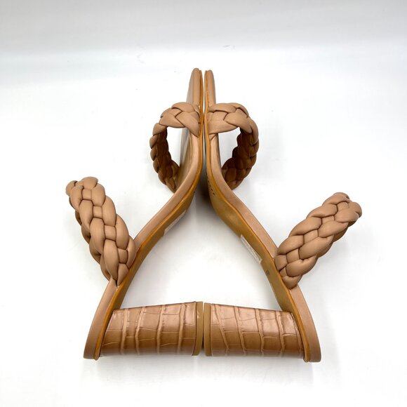 Dolce Vita Womens Size 9.5 Beige Tan Nude Braided Heels Sandals Shoes - Picture 7 of 14